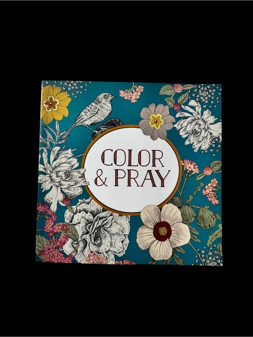 Color & Pray Teal Floral Devotional Coloring Book